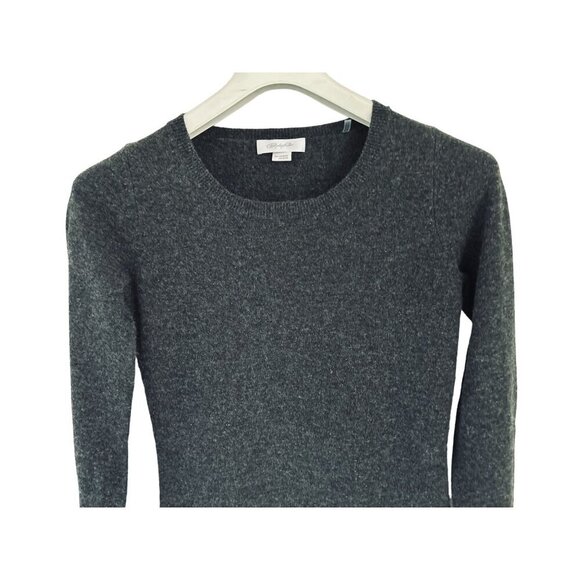 Christopher Fisher 100% Cashmere Dress Crewneck Gray Fitted Long Sleeve Size XS - Picture 2 of 5